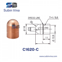 Điện cực hàn điểm C1620-C | Subin Vina