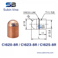 Điện cực hàn điểm C1620(23|25)-8R | Subin Vina