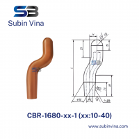 Điện cực hàn điểm đầu cong CBR-1680-10-1  | Subin Vina