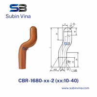 Điện cực hàn điểm đầu cong CBR-1680-10-2  | Subin Vina