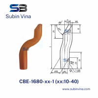 Điện cực hàn điểm đầu cong CBE-1680-10-1 | Subin Vina